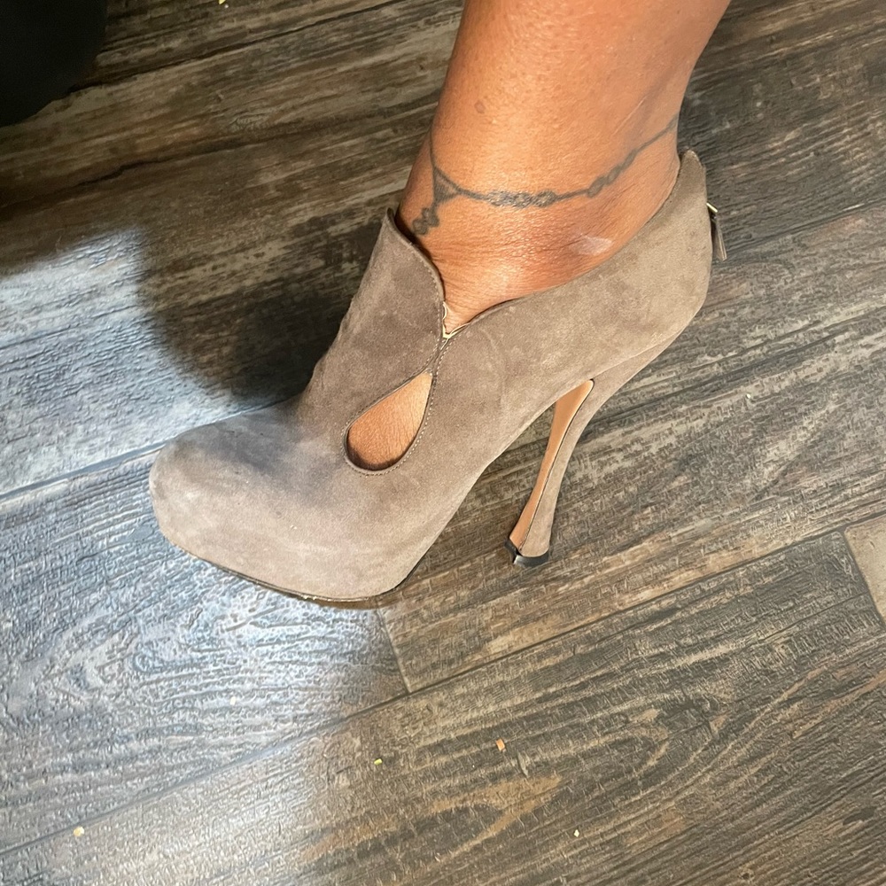 Prada suade pump.